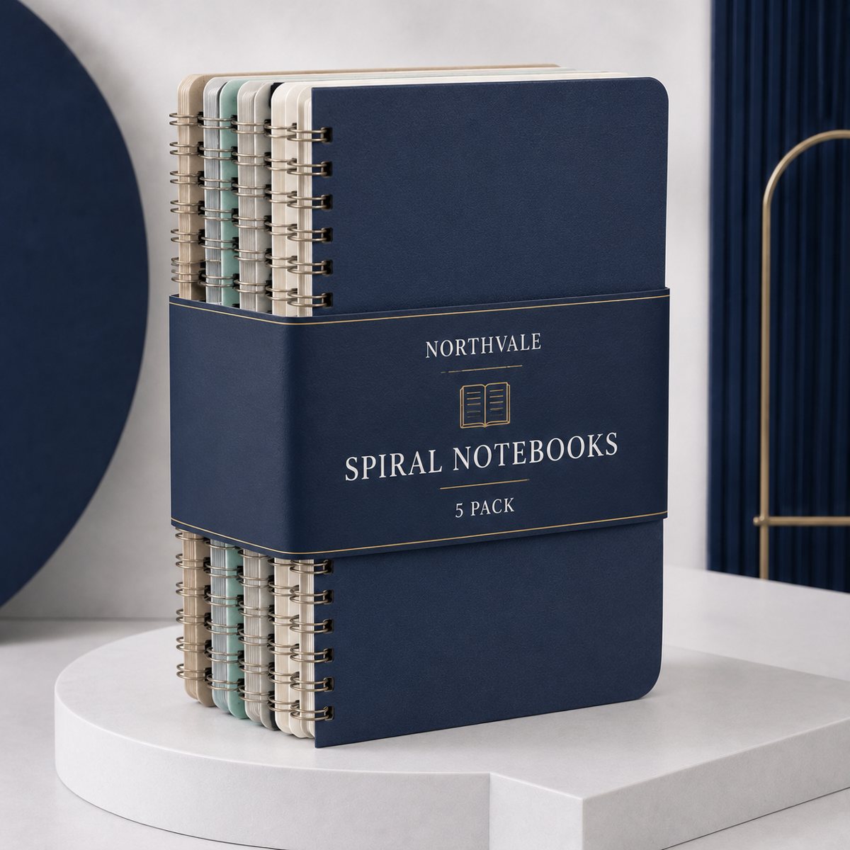 Spiral Notebooks, 5 Pack