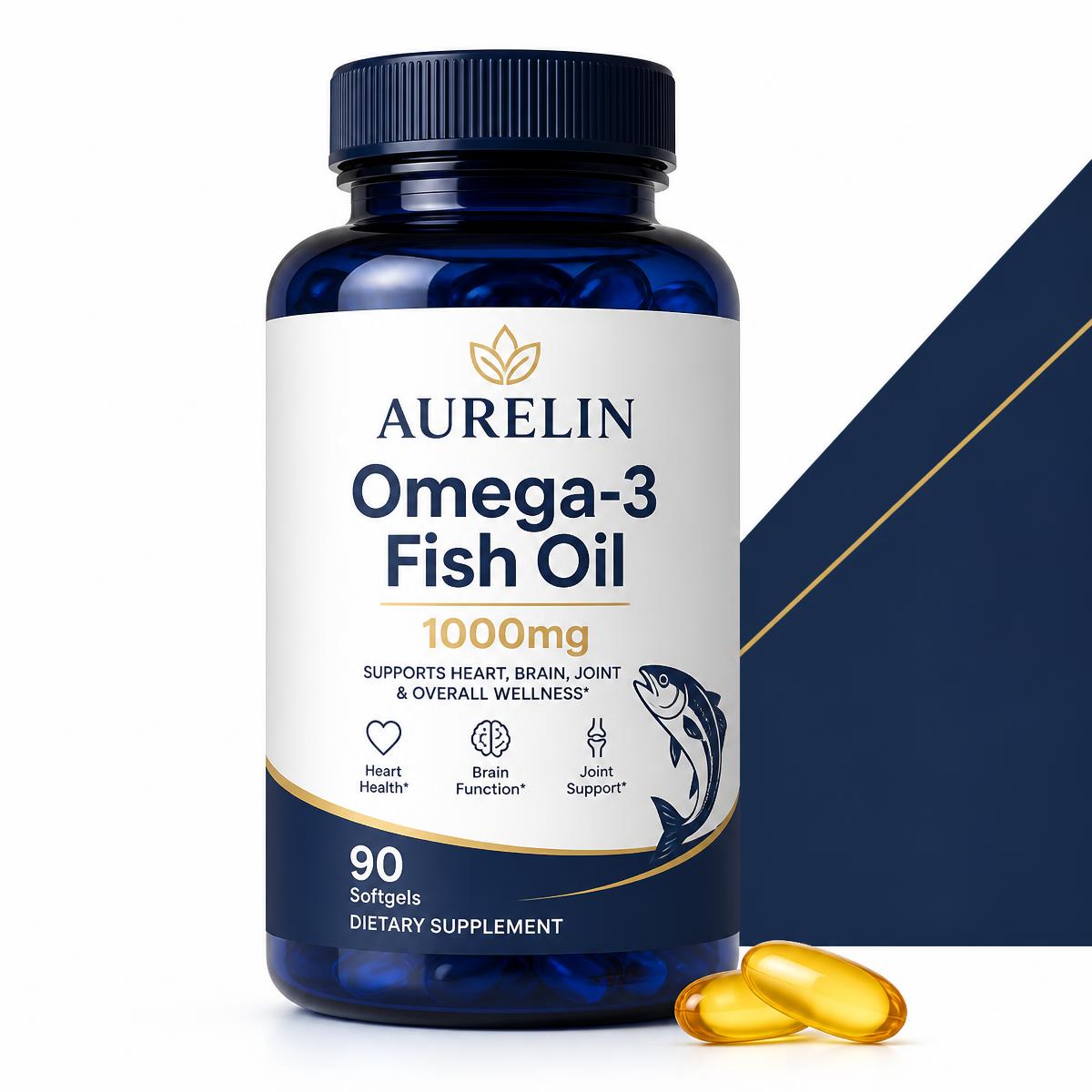 Omega-3 Fish Oil 1000 mg, 90 Softgels